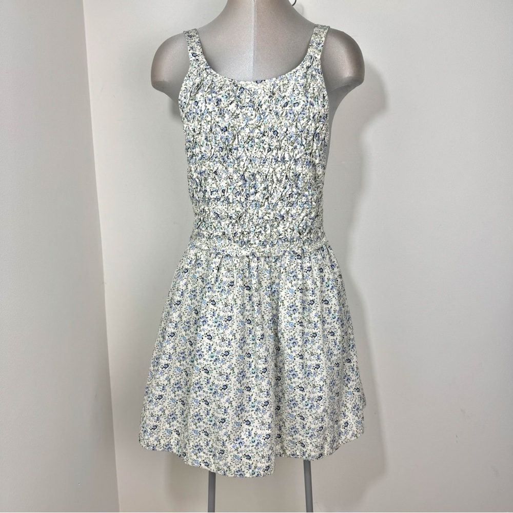 Free People Petunia Floral Print Mini Dress in Ivory Size Medium